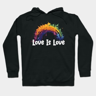 Prideful Skies LGBTQ gay pride Rainbow Colored Design Hoodie